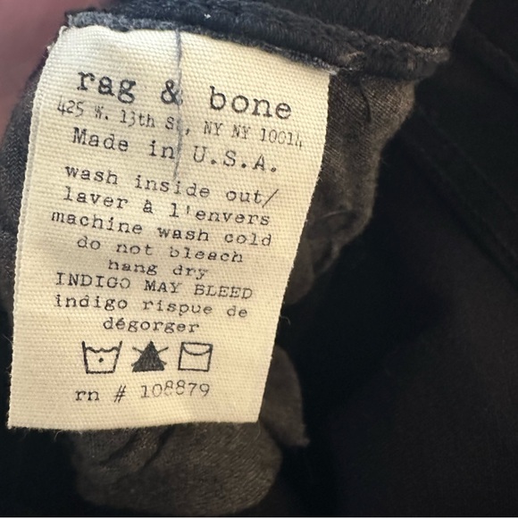 Rag&bone women’s black skinny jeans - Picture 10 of 10